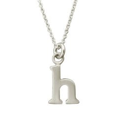 Personalized Baby Lowercase Letter H Initial Charm Sterling Silver - Luxe Design Jewellery