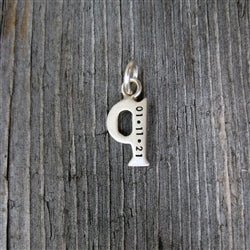 Personalized Baby Lowercase Letter Q Initial Charm Sterling Silver - Luxe Design Jewellery