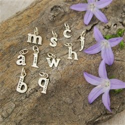 Personalized Baby Lowercase Letter W Initial Charm Sterling Silver - Luxe Design Jewellery