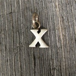 Personalized Baby Lowercase Letter X Initial Charm Sterling Silver - Luxe Design Jewellery