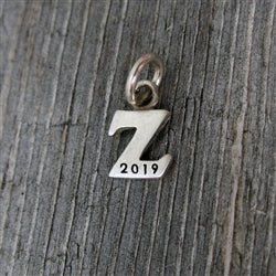 Personalized Baby Lowercase Letter Z Initial Charm Sterling Silver - Luxe Design Jewellery