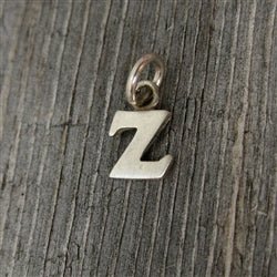Personalized Baby Lowercase Letter Z Initial Charm Sterling Silver - Luxe Design Jewellery