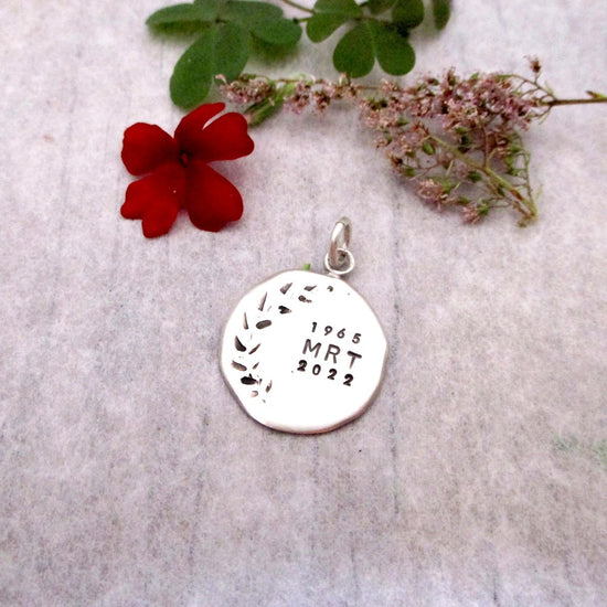 Personalized Engraved Ivy Charm for Graduation or Memorial - Luxe Design Jewellery