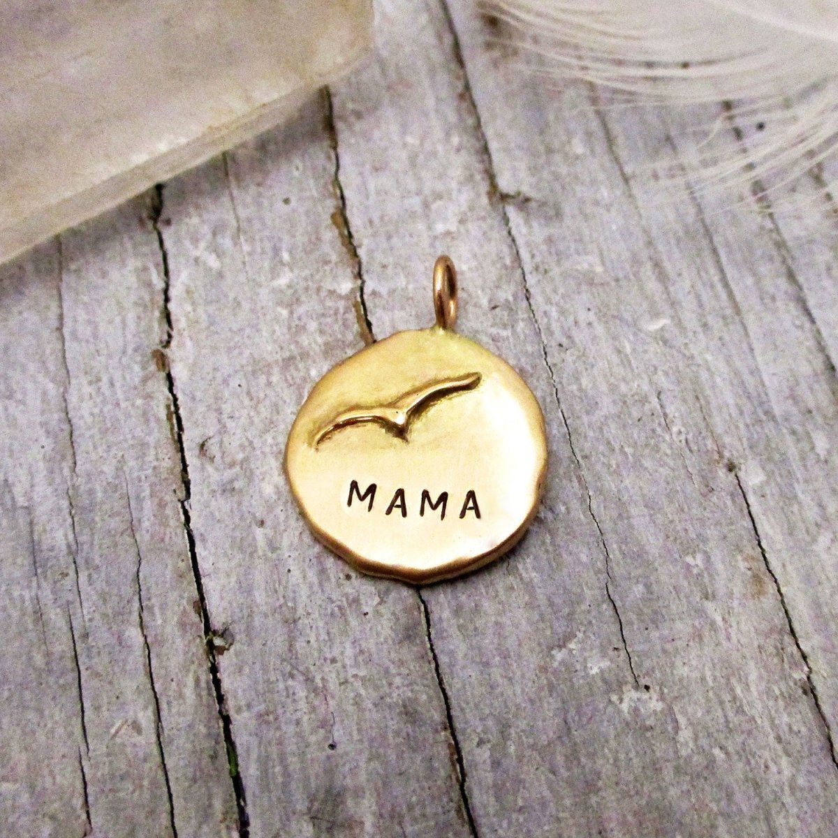 Personalized Flying Bird Charm in Solid 14 Karat Gold - Luxe Design Jewellery