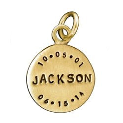 Personalized Gold Memorial Lifespan Charm - Luxe Design Jewellery