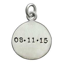 Personalized Silver Large Disc Name Charm - Luxe Design Jewellery