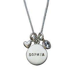 Personalized Silver Large Disc Name Charm - Luxe Design Jewellery