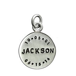 Personalized Silver Memorial Lifespan Charm - Luxe Design Jewellery