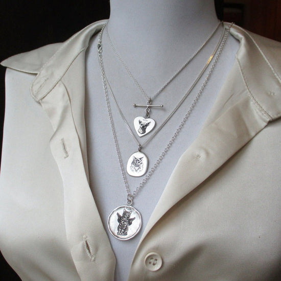Pet Portrait Arch Pendant in Sterling Silver