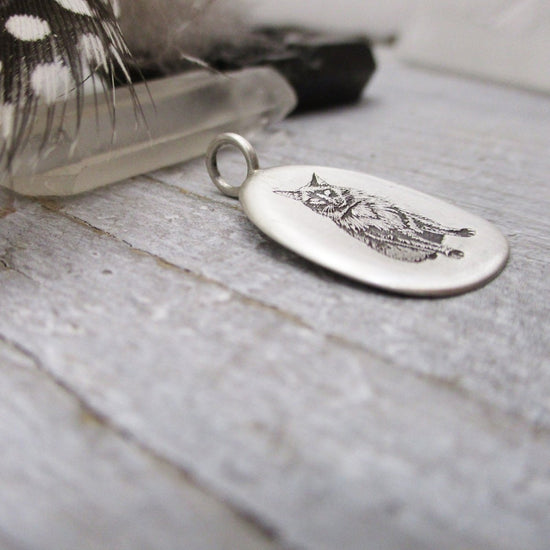 Pet Portrait Arch Pendant in Sterling Silver