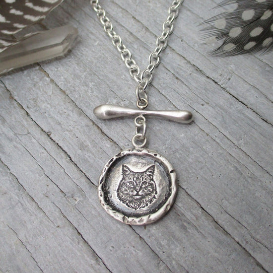 Pet Portrait Framed Circle Pendant in Sterling Silver