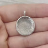 Sterling Full Size Organic Fingerprint Pendant | Upload Your Image