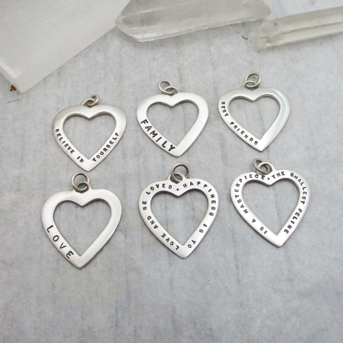 SALE Sterling Silver Open Heart Charm - Luxe Design Jewellery
