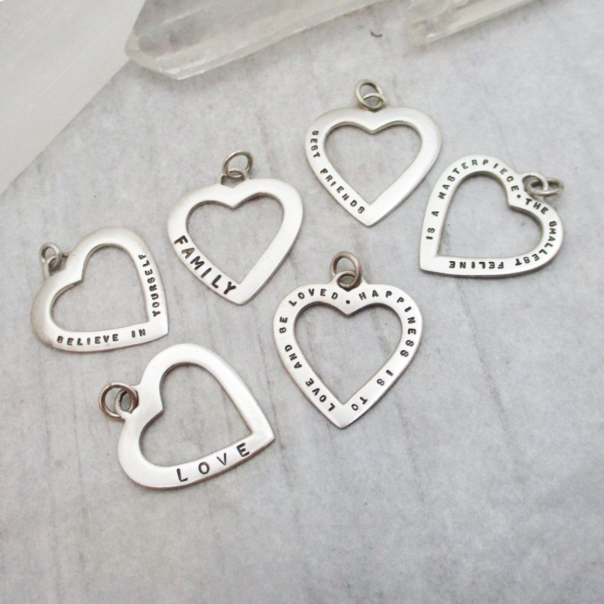 SALE Sterling Silver Open Heart Charm - Luxe Design Jewellery