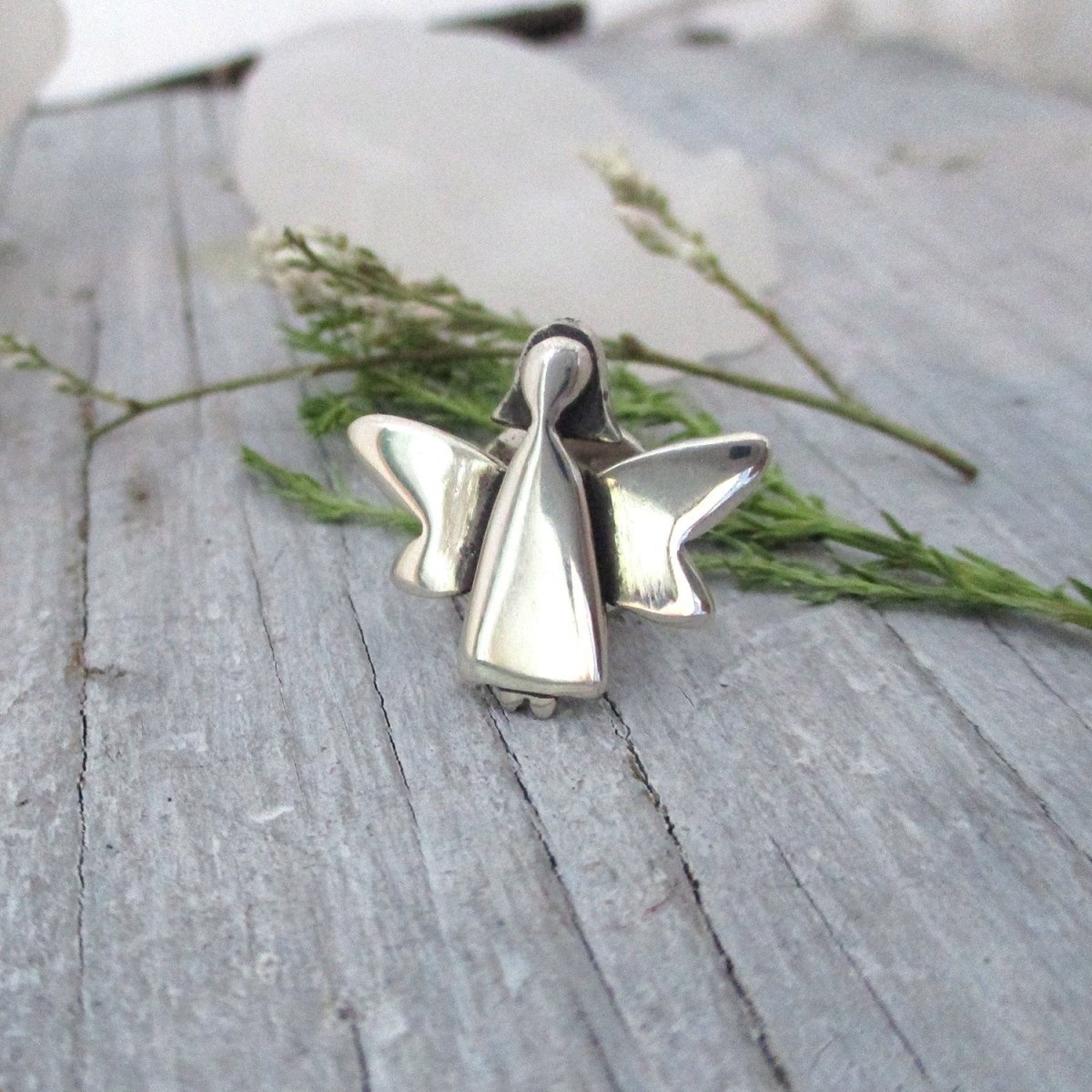 Silver Guardian Angel Pin - Luxe Design Jewellery