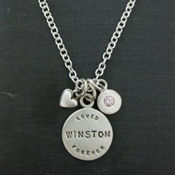 Silver Loved Forever Memorial Name Necklace - Luxe Design Jewellery