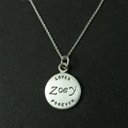 Silver LOVED FOREVER Name Pendant - Luxe Design Jewellery