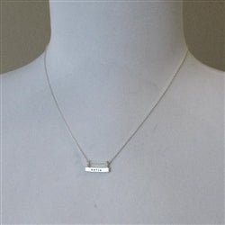 Silver Personalized Bar Necklace - Luxe Design Jewellery