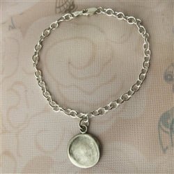 Silver Personalized Fingerprint Charm Bracelet - Luxe Design Jewellery