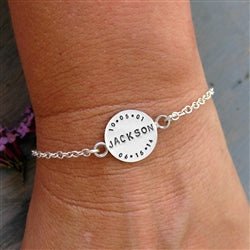 Silver Two Dates Lifespan Memorial Bracelet - Luxe Design Jewellery