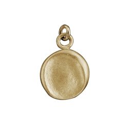 Small 14 K Gold Finger Print or Thumb Print Pendant - Luxe Design Jewellery
