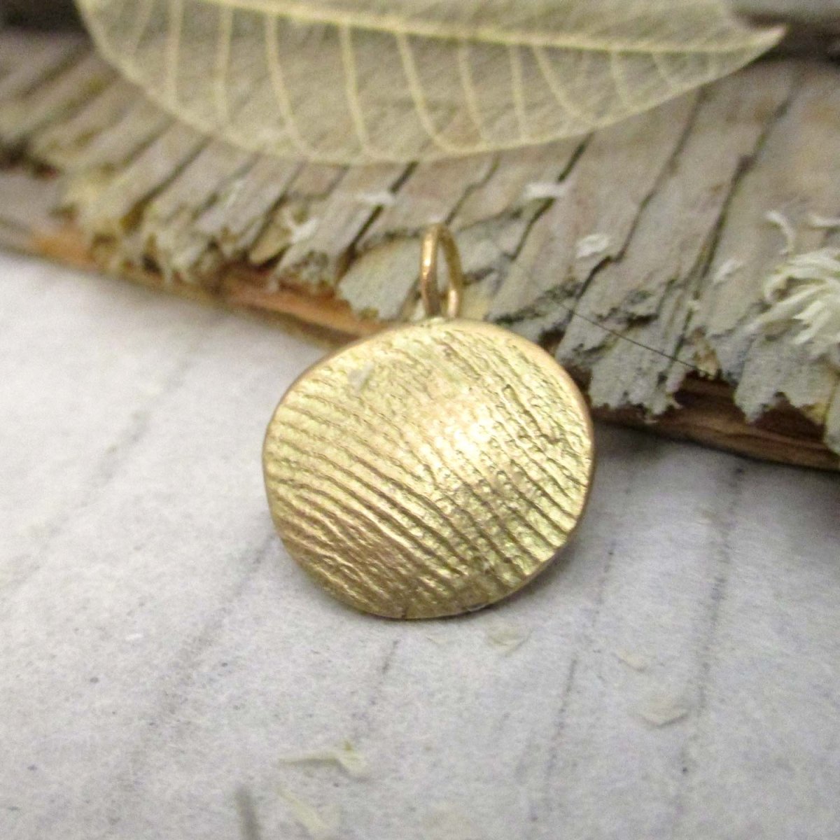 Small Fingerprint or Thumbprint Disc Charm for Child or Adult Fingerprint