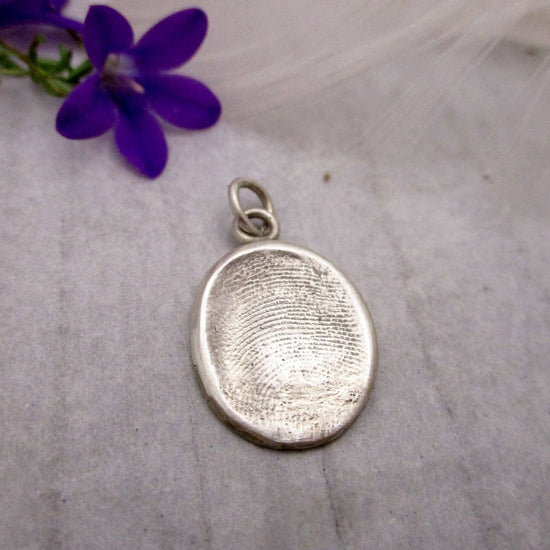 Solid Silver Fingerprint Impression Necklace - Luxe Design Jewellery