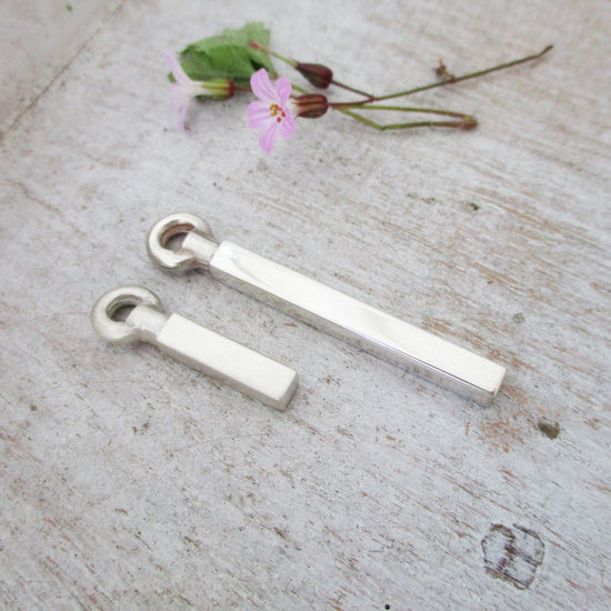 Squared Urn Pendant for Cremation Ashes in Sterling Silver