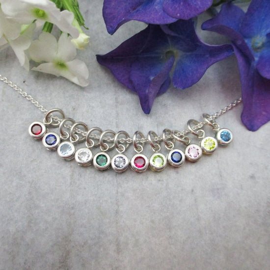 Sterling Birthstone Backset Charm - Choose Your Favorite! - Luxe Design Jewellery