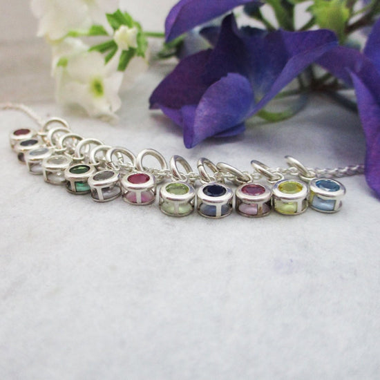 Sterling Birthstone Backset Charm - Choose Your Favorite! - Luxe Design Jewellery