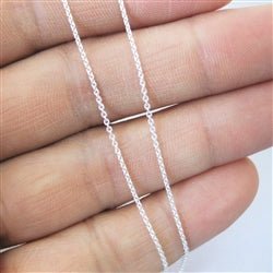 Sterling Silver 1mm Fine Cable Chain with Spring Ring Closure - Luxe Design Jewellery
