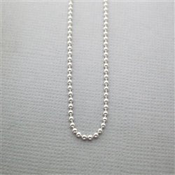 Sterling Silver Ball Chain Necklace with Spring Ring Closure - Luxe Design Jewellery