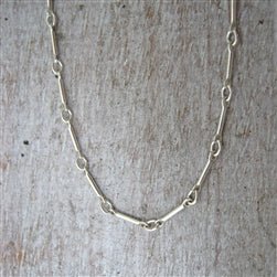 Sterling Silver Bar & Link Chain with Spring Ring Clasp - Luxe Design Jewellery