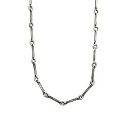 Sterling Silver Blackened Bar & Link Chain with Spring Ring Clasp - Luxe Design Jewellery