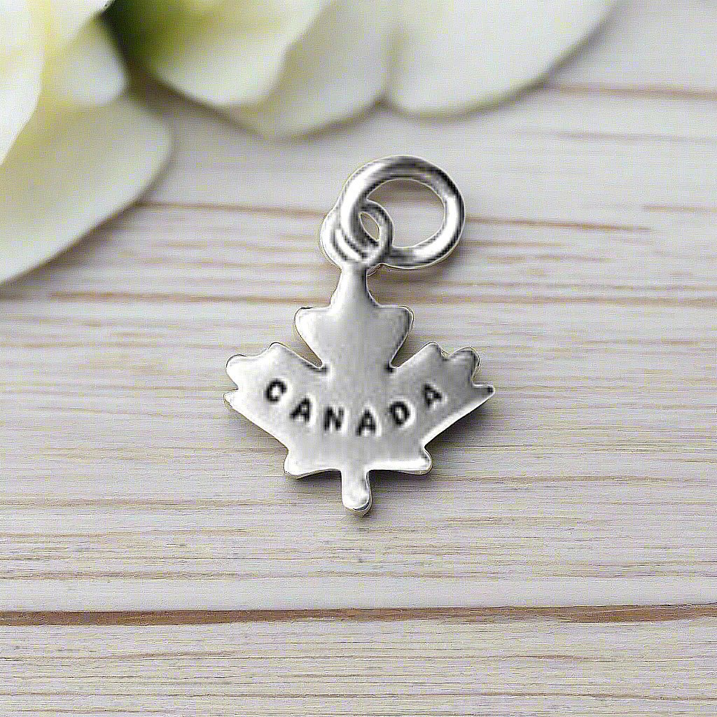 Sterling Silver Canada Maple Leaf Charm - Luxe Design Jewellery