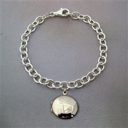 Sterling Silver Circle Locket Bracelet - Luxe Design Jewellery