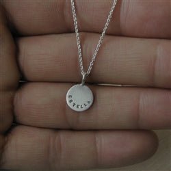 Sterling Silver Circle Name Necklace - Luxe Design Jewellery