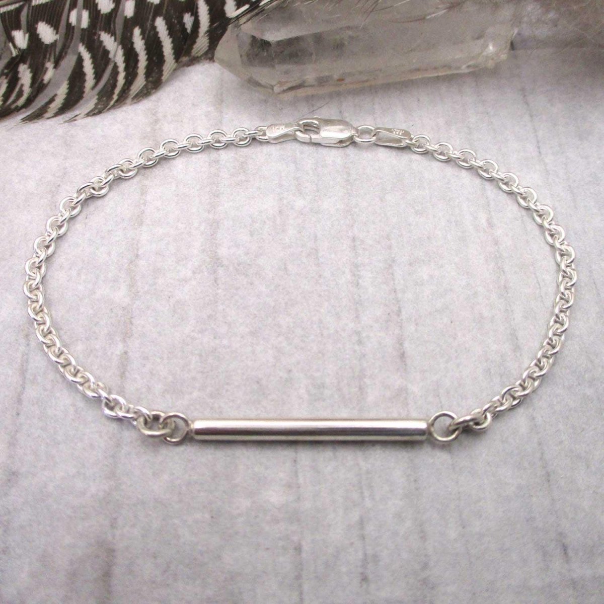 Narrow Sterling Silver Cylinder Urn Bracelet for Cremation Ashes, Holds a Small Pinch of Ashes