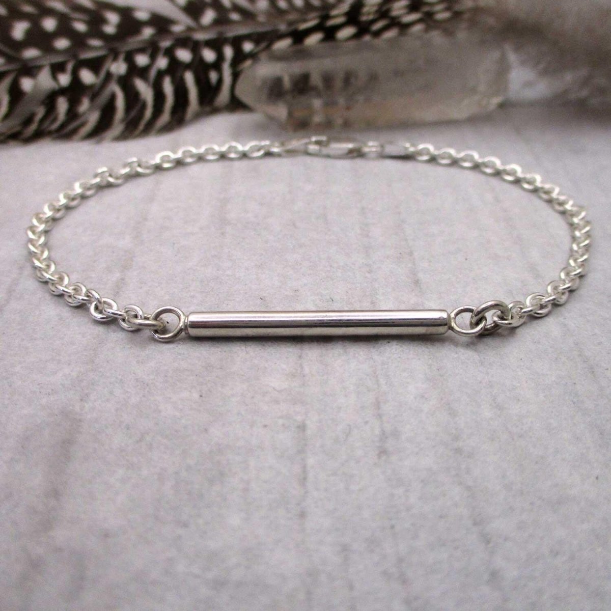 Narrow Sterling Silver Cylinder Urn Bracelet for Cremation Ashes, Holds a Small Pinch of Ashes