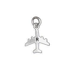 Sterling Silver Customizable Airplane Charm - Luxe Design Jewellery