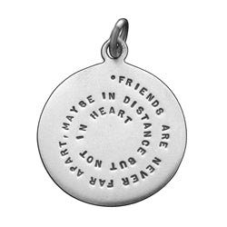 Sterling Silver Customizable Circle Proverb Charm - SPIRAL Layout - Luxe Design Jewellery