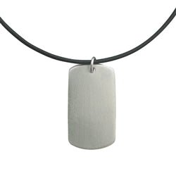 Sterling Silver Customizable Dog Tag - Large Font- VERTICAL Layout - Luxe Design Jewellery