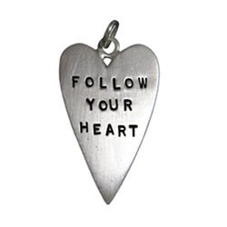 Sterling Silver Customizable Heart Proverb Charm - LARGE Font - Luxe Design Jewellery