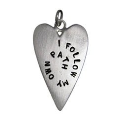 Sterling Silver Customizable Heart Proverb Charm - SPIRAL Layout - Luxe Design Jewellery