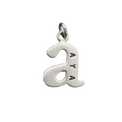 Sterling Silver Customizable Lowercase Letter 'a' Charm - Luxe Design Jewellery