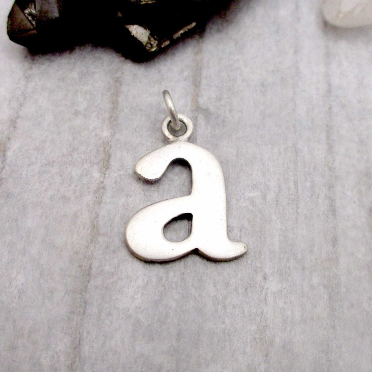 Sterling Silver Customizable Lowercase Letter 'a' Charm - Luxe Design Jewellery
