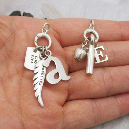 Sterling Silver Customizable Lowercase Letter 'a' Charm - Luxe Design Jewellery
