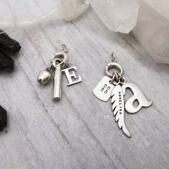 Sterling Silver Customizable Lowercase Letter 'a' Charm - Luxe Design Jewellery