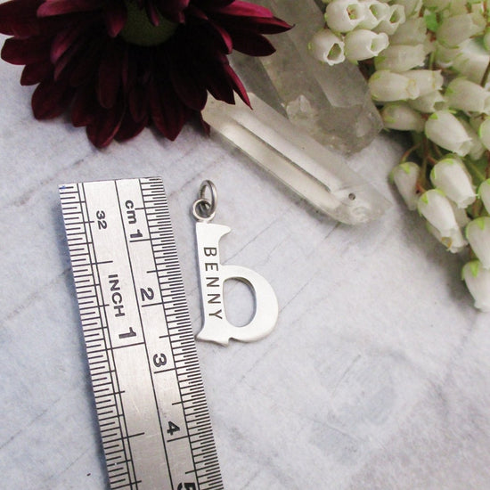 Sterling Silver Customizable Lowercase Letter 'b' Charm - Luxe Design Jewellery