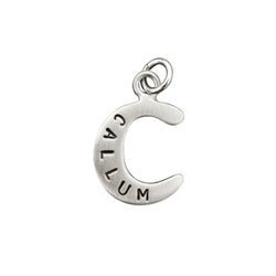 Sterling Silver Customizable Lowercase Letter 'c' Charm - Luxe Design Jewellery